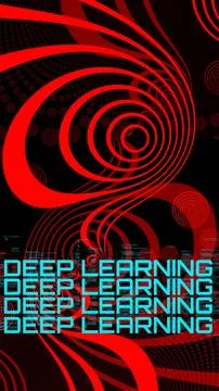 Deep learning artificial intelligence digital concept animation Stock Illustration