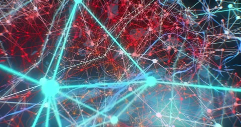 Deep learning artificial neural network cyber brain Stock Footage 147633030