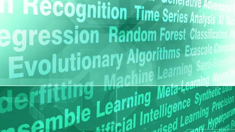 Deep learning as backdrop for artificial intelligence ai innovation exploring Stock Footage 267285595