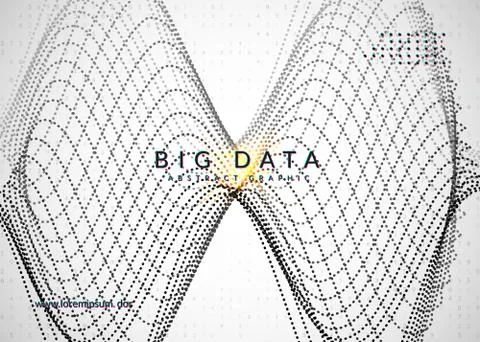 Deep learning background. Technology for big data, visualization Stock Illustration