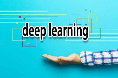 Deep Learning concept with hand Illustrazione stock