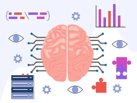 Deep Learning Concept Illustration Stock Illustration