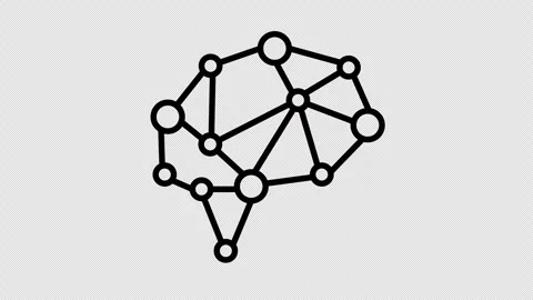 Deep Learning Icon Animation Seamless Loop 4K Transparent Background 스톡 동영상 325825479