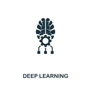 Deep Learning icon. Premium style design from artificial intelligence icon Stock Illustration