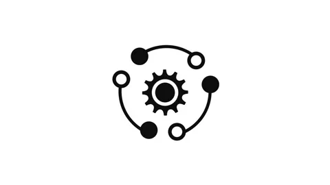 Deep learning icon on white background Stock Footage 273878956