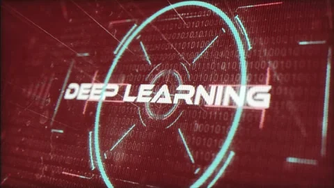 Deep Learning Intelligence Words In Techno Sci Fi Stock-Footage 346553678