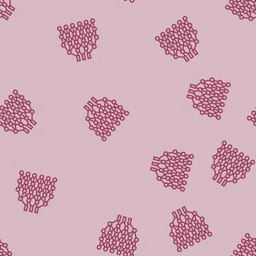 Deep learning layers machine line seamless pattern Stock Illustration