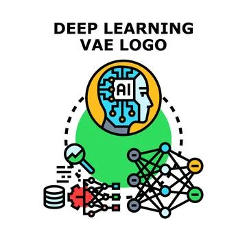 Deep learning neural network artificial intelligence concept 库存插图