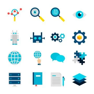 Deep Learning Objects 스톡 일러스트