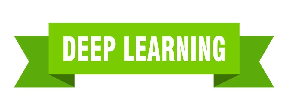 Deep learning ribbon. deep learning paper band banner sign 스톡 일러스트