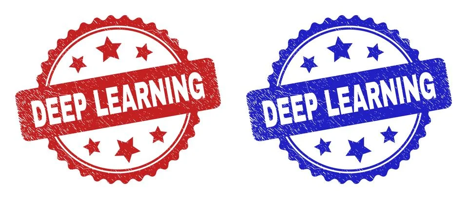 DEEP LEARNING Rosette Stamp Seals Using Unclean Texture Illustrazione stock