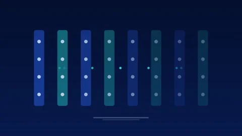 Deep learning stacked layers cobalt concept loop Stock Footage 342615605