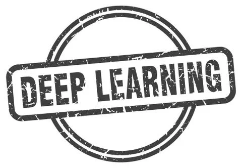 Deep learning stamp. deep learning round vintage grunge sign. deep learning 스톡 일러스트