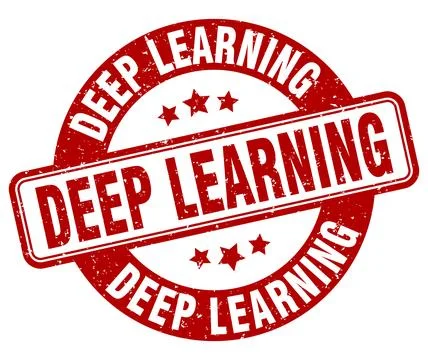 Deep learning stamp. deep learning label. round grunge sign Stock Illustration
