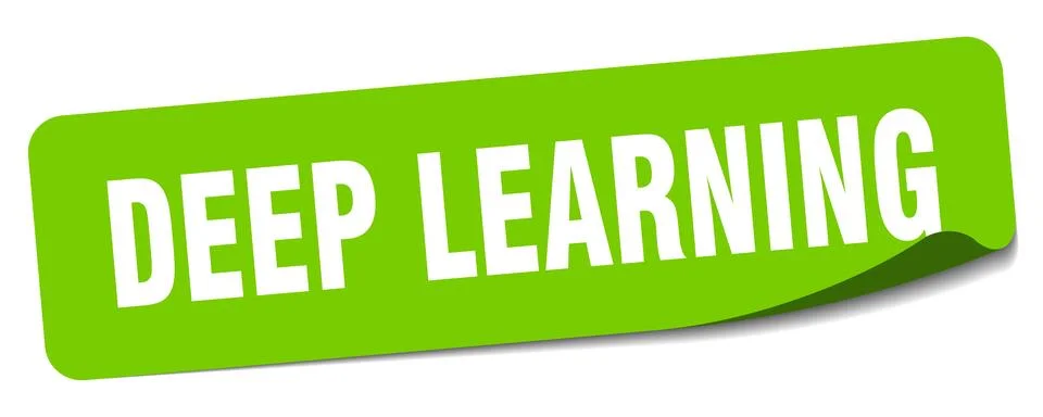Deep learning sticker. deep learning label Illustrazione stock