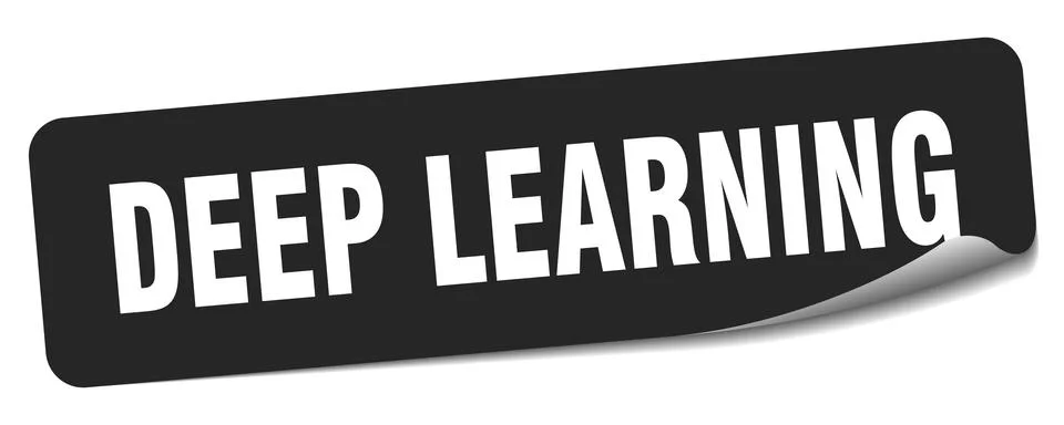 Deep learning sticker. deep learning label Illustrazione stock