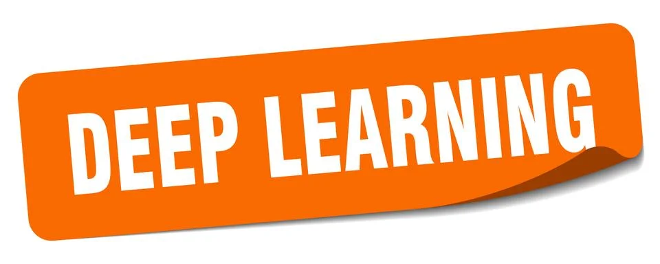 Deep learning sticker. deep learning label Illustrazione stock
