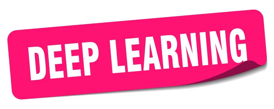 Deep learning sticker. deep learning label Illustrazione stock
