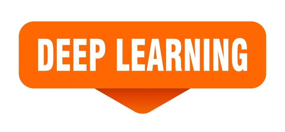 Deep learning sticker. deep learning sign on transparent background Illustrazione stock