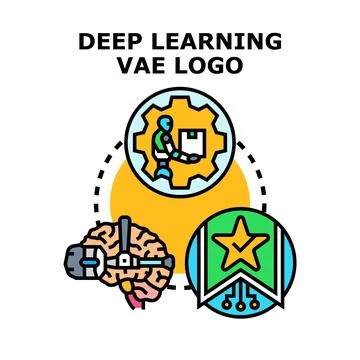 Deep learning vae algorithm with artificial intelligence concept Illustrazione stock