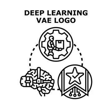 Deep learning vae algorithm with artificial intelligence concept Stock Illustration