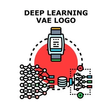 Deep learning vae artificial intelligence concept 스톡 일러스트