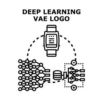 Deep learning vae artificial intelligence concept Stockillustratie