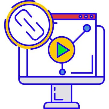 Deep linking building icon web vector computer 스톡 일러스트