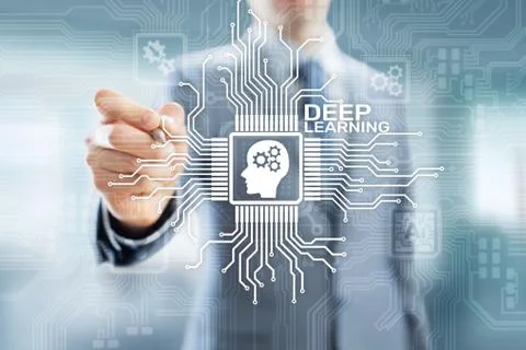 Deep Machine learning Artificial intelligence AI technology concept on virtual Stock-Fotos