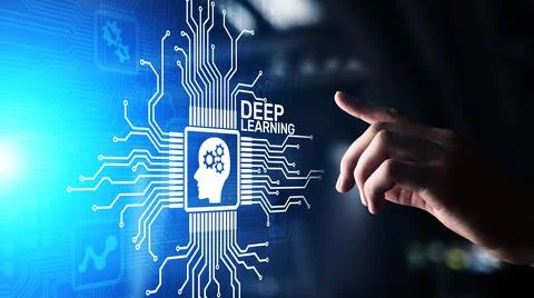 Deep Machine learning Artificial intelligence AI technology concept on virtual Stock-Fotos