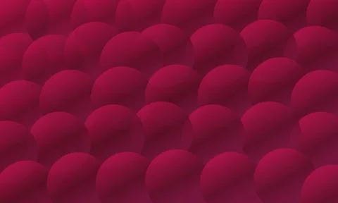 Deep Magenta Overlapping Spheres Geometric 3D Background Stock Illustration