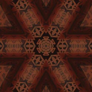 Deep Maroon Cross Mandala Stock Illustration