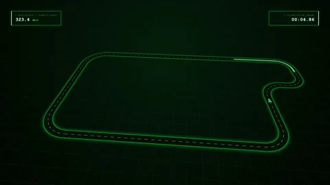 Deep-matrix-green-racing-circuit-perfected-4k Vídeos de archivo 346261972