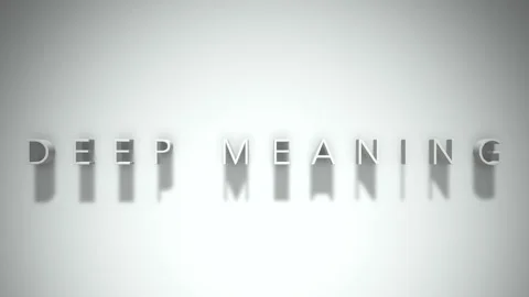 Deep meaning 3D title animation with shadows on a white background Stock Footage 297816609