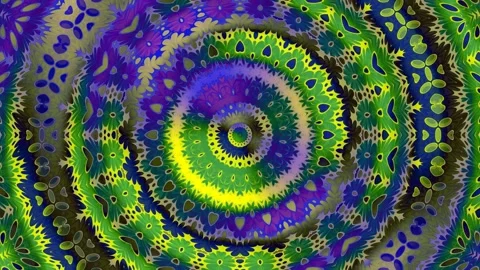 Deep Meditation with Dark Kaleidoscope Patterns Kaleidoscope Meditation Stock Footage 289485286