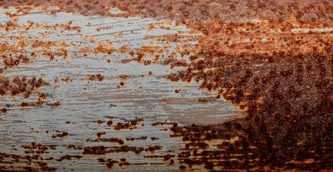 Deep metallic rust flaking texture 스톡 사진