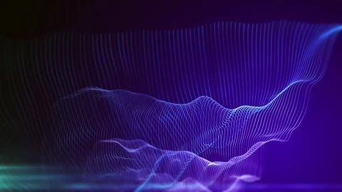 Deep moody flowing abstract lines background Stock Footage 342211387