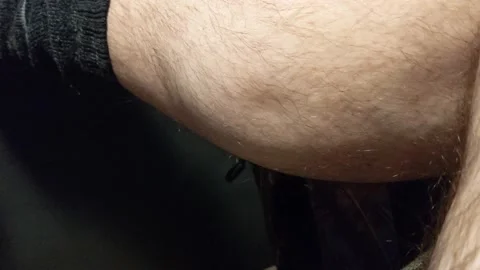 Deep muscle spasm in calf Stock Footage 178209015