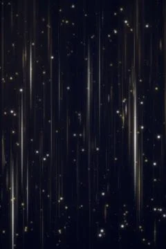 A deep navy abstract backdrop pairs fine vertical gold light streaks with s.. Ilustração Stock
