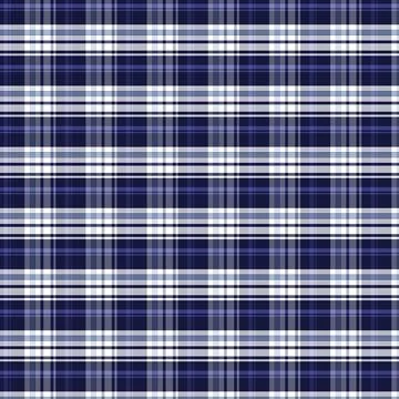 Deep Navy Blue and White Plaid Seamless Pattern for Fabric Design イラスト素材