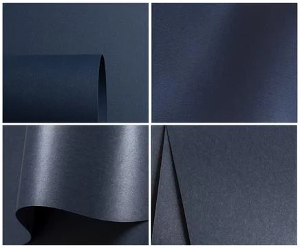 A deep navy set combining glossy gradients with matte segments, where curved Stock-Fotos