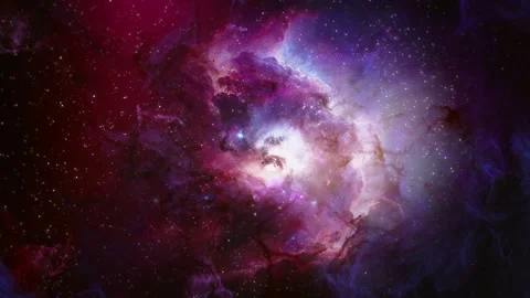 Deep Nebula Clouds Cosmic Loop Stock Footage 308636775