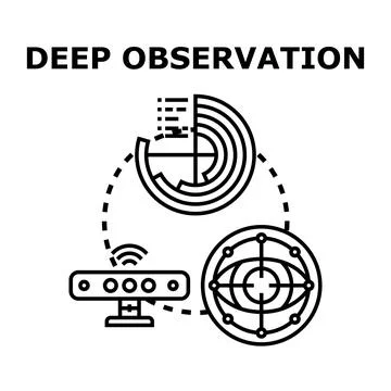 Deep observation concept icon vector illustration 스톡 일러스트