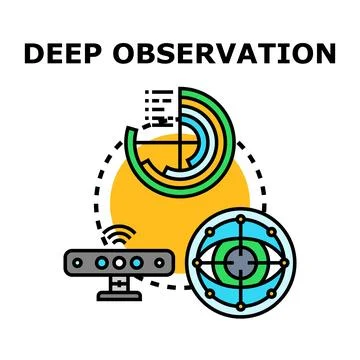 Deep observation concept icon vector illustration Stock Illustration