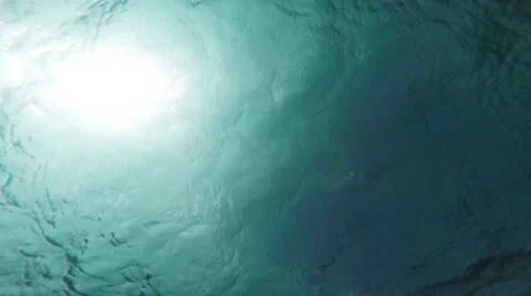 Deep Ocean Water Surface Rays Tropical Blue Abyss Beautiful Aquatic Scene Ripple Stock Footage 46198314