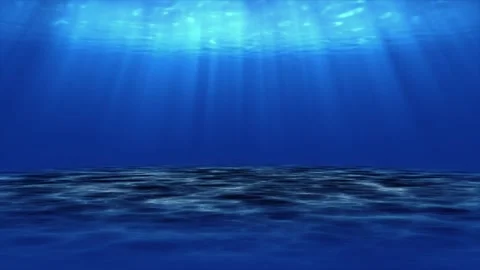 Deep Ocean Water Underwater Sun Rays Background Stock Footage 321669959