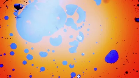 Deep orange liquid art pattern Stock Footage 125899543