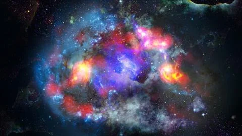 Deep outer space - nebula and galaxy. Elements of this image furnished by NAS Stock Photos