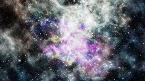 Deep outer space with stars and nebula. Elements of this image furnished by N Foto stock