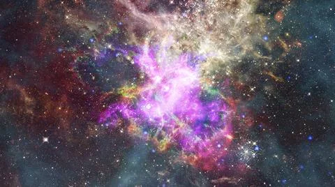 Deep outer space with stars and nebula. Elements of this image furnished b... Stock Photos